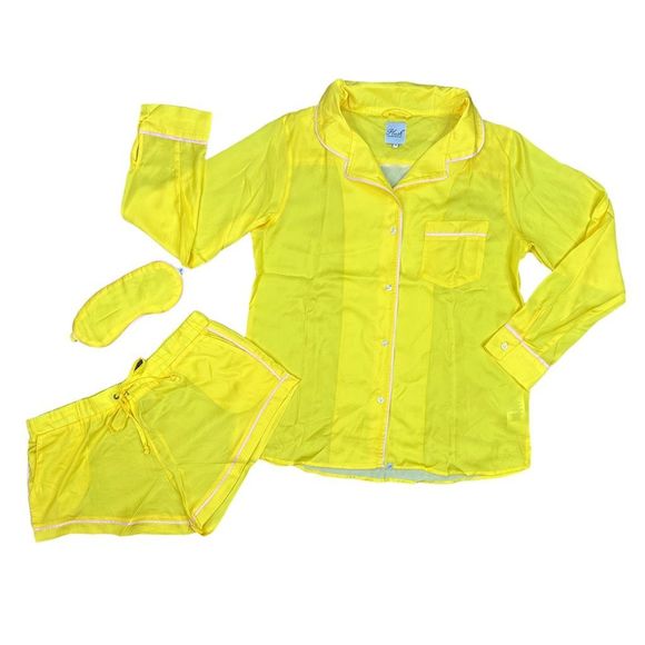 Plush Apparel Silky Pajama & Eye Mask Set - Size Small (Very Oversized) - Picture 2 of 8